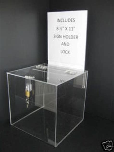 metal ballot box with lock|clear ballot box acrylic.